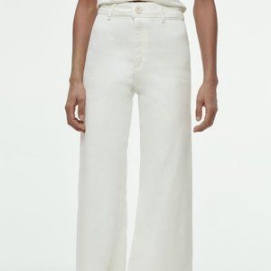 Zara High-Waisted ZW Sailor Straight Jeans